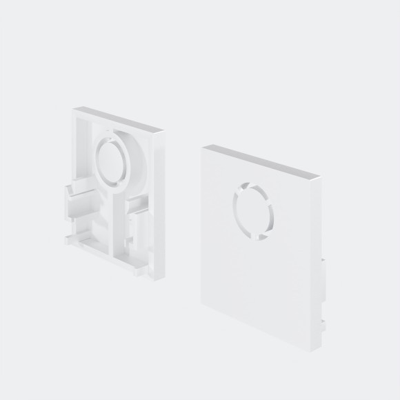 Комплект из 2 боковых заглушек для накладного низкопрофильного шинопровода TRAM034EC-41W