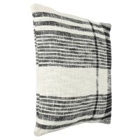 420061 Подушка декоративная CHEVERY, L450, B450, наволочка: 100% хлопок, белый, чёрный  наполнитель: 100% полиэстер