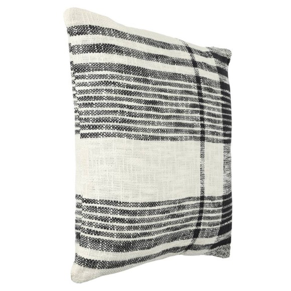 420061 Подушка декоративная CHEVERY, L450, B450, наволочка: 100% хлопок, белый, чёрный  наполнитель: 100% полиэстер