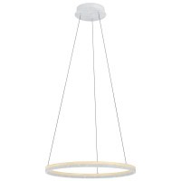 39896 CADINARO Подвесной светодиодный диммируемый по TRIAC потолочный светильник, 35Вт, 4200Лм, 3000К, дерево, пластик, белый, коричневый