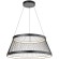 SY0137 Lussole MACON Подвесная люстра черная с белым акриловым плафоном, LED 75 Вт, 3000 К, 6750 Лм