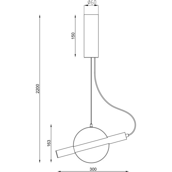 Подвесной светильник цилиндр Maytoni MOD150PL-L5W3K ENIGMA светодиодный LED 5W