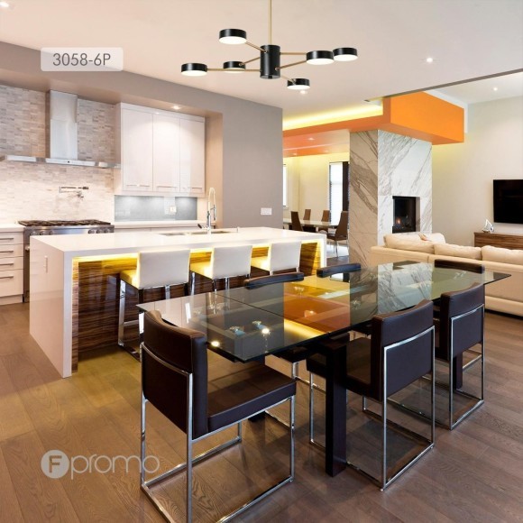 Люстра на штанге Favourite 3058-6P Atma светодиодная 6xLED 5W