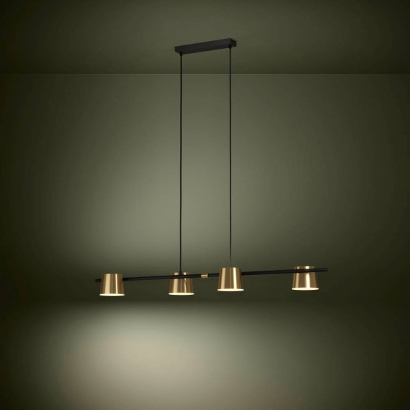 39985 ALTAMIRA Люстра потолочная с 4 лампами GU10, 20Вт, металл/пластик, белый/латунь