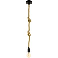 43256 Подвес RAMPSIDE, 1х28W(E27), Ø110, H1380, сталь, канатн. веревка, черный, коричневый