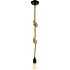 43256 Подвес RAMPSIDE, 1х28W(E27), Ø110, H1380, сталь, канатн. веревка, черный, коричневый 43256 Подвес RAMPSIDE, 1х28W(E27), Ø110, H1380, сталь, канатн. веревка, черный, коричневый