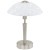 91238 Настольная лампа SOLO с сенсорн. диммером, 1X60W (E14), никель/стекло с растительным декором