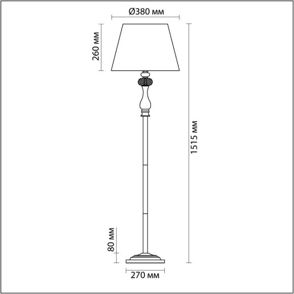 Торшер с хрусталем Aurelia 3390/1F Торшер с хрусталем Aurelia 3390/1F