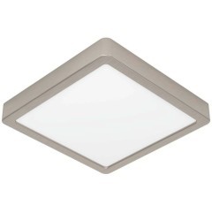 900594 Накладной светильник диммируемый FUEVA 5, 17W (LED), 3000K, L210, B210, H28, сталь, матовый никель / пластик, белый 900594 Накладной светильник диммируемый FUEVA 5, 17W (LED), 3000K, L210, B210, H28, сталь, матовый никель / пластик, белый