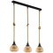43192 Подвес RAMPSIDE, 3х28W(E27), L895, B195, H1230, сталь, черный, канатные веревки/стекло с напыл