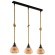 43192 Подвес RAMPSIDE, 3х28W(E27), L895, B195, H1230, сталь, черный, канатные веревки/стекло с напыл