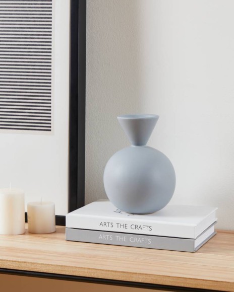 421253 Ваза декоративная ANJABE, H165, ?125, керамика, голубой 421253 Ваза декоративная ANJABE, H165, ?125, керамика, голубой