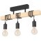 43511 Настенно-потолоч светильник TOWNSHEND, 3х60W(E27), L550, B105, H265, сталь, дерево, черный, коричн