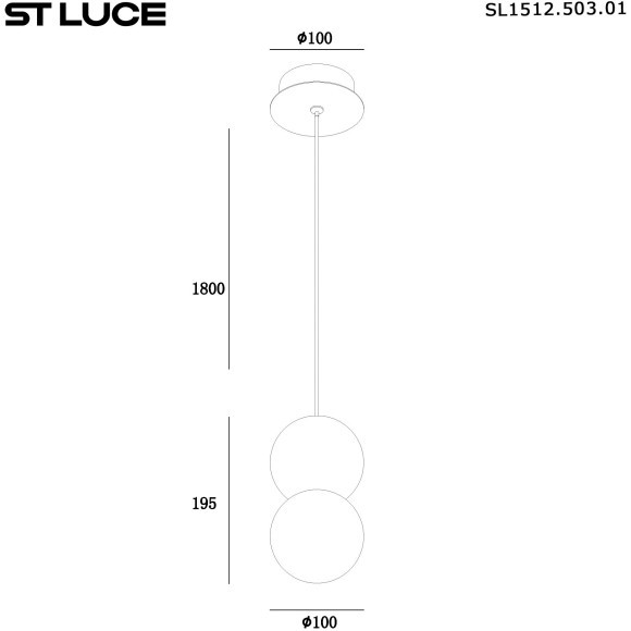SL1512.503.01 Подвес ST-Luce Белый/Белый G9 1*5W 4000K ESTRUZZO