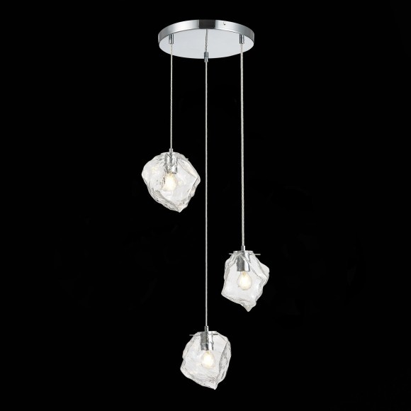 SL1175.103.03 Светильник подвесной ST-Luce Хром/Прозрачный E14 3*40W PORTICI SL1175.103.03 Светильник подвесной ST-Luce Хром/Прозрачный E14 3*40W PORTICI