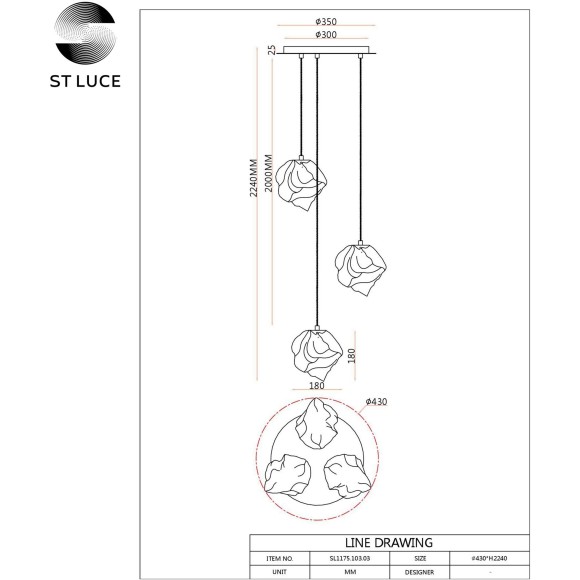 SL1175.103.03 Светильник подвесной ST-Luce Хром/Прозрачный E14 3*40W PORTICI SL1175.103.03 Светильник подвесной ST-Luce Хром/Прозрачный E14 3*40W PORTICI