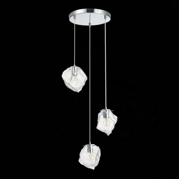 SL1175.103.03 Светильник подвесной ST-Luce Хром/Прозрачный E14 3*40W PORTICI SL1175.103.03 Светильник подвесной ST-Luce Хром/Прозрачный E14 3*40W PORTICI