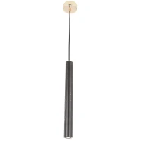 FRESA SP3W LED BLACK 1830/201 Crystal Lux Подвесной светильник цилиндр с золотой металлической арматурой и чёрным мраморным плафоном, макс. высота 1900 мм, диаметр плафона 40мм, LED 3 Вт, 4000 К, 200 Лм