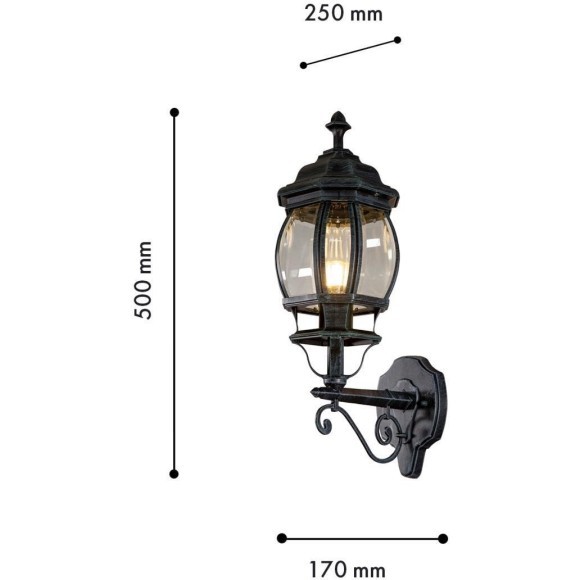 Настенный фонарь уличный Paris 1806-1W Настенный фонарь уличный Paris 1806-1W