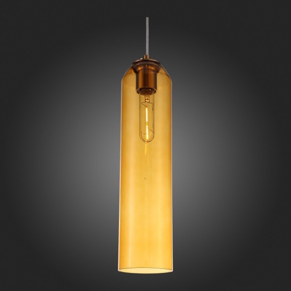 SL1145.393.01 Светильник подвесной ST-Luce Латунь/Янтарный E27 1*60W CALLANA