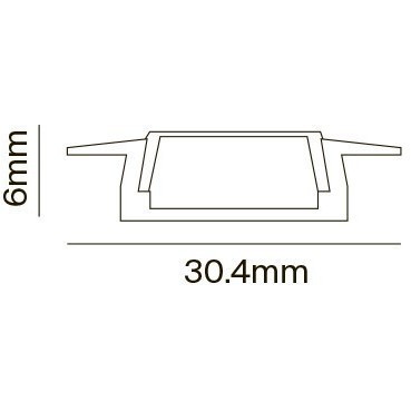 Алюминиевый профиль встраиваемый 30x6 ALM003S-2M