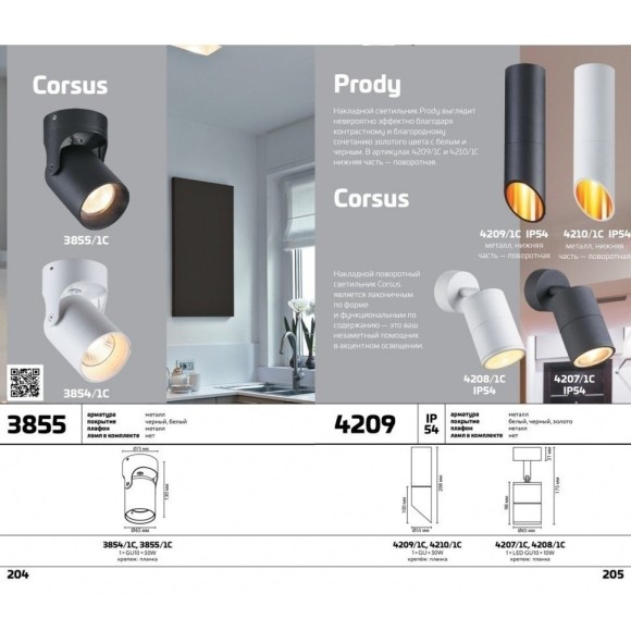Уличный потолочный светильник Odeon Light 4207/1C CORSUS IP54 под лампу 1xGU10 10W Уличный потолочный светильник Odeon Light 4207/1C CORSUS IP54 под лампу 1xGU10 10W