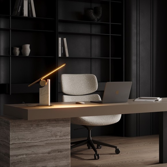 MOD467TL-L9BS3K Настольный светодиодный светильник с основанием из натурального светлого мрамора и выключателем на плафоне, 9Вт 200Лм 3000К CRI80 120° 220V IP20 Maytoni Monumento MOD467TL-L9BS3K Настольный светодиодный светильник с основанием из натурального светлого мрамора и выключателем на плафоне, 9Вт 200Лм 3000К CRI80 120° 220V IP20 Maytoni Monumento