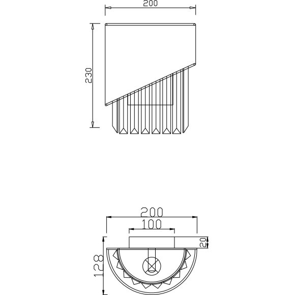 Бра хрустальное Eclipse FR5170WL-01N Бра хрустальное Eclipse FR5170WL-01N
