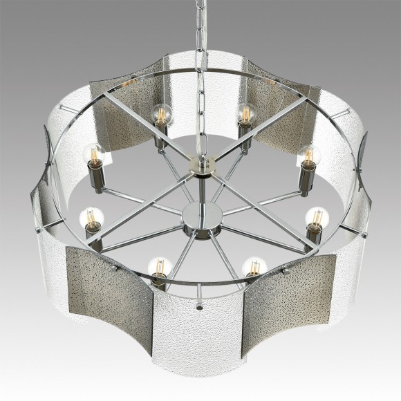 6594/8 MODERNI LN24 хром/тонированное стекло, металл/стекло Люстра подвесная E14 8*40W 220V DANDY