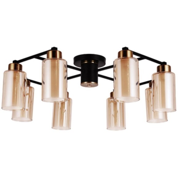 Люстра потолочная Arte Lamp A7027PL-8BK LEO под лампы 8xE14 40W