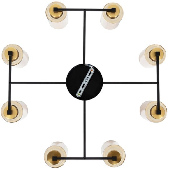 Люстра потолочная Arte Lamp A7027PL-8BK LEO под лампы 8xE14 40W
