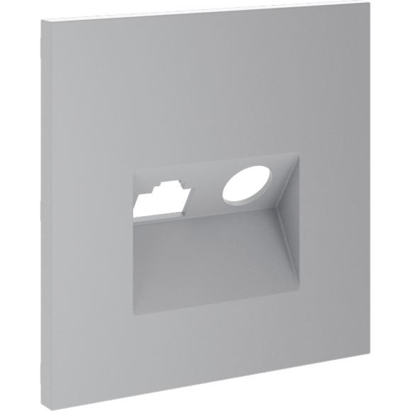 Накладка для розетки TV+RJ45 кат. 6, S70 (серый)