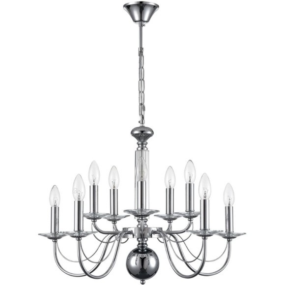 8034/10 CLASSI LN24 хром, металл/стекло Люстра подвесная Е14 10*40W 220V INCANTO