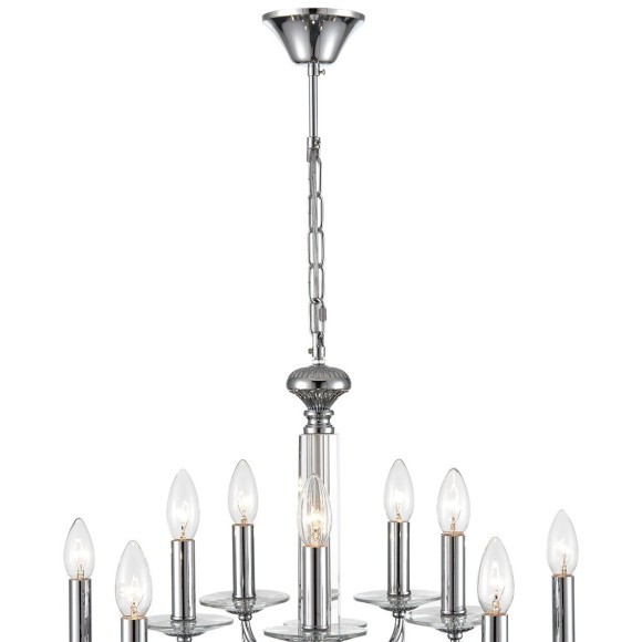 8034/10 CLASSI LN24 хром, металл/стекло Люстра подвесная Е14 10*40W 220V INCANTO