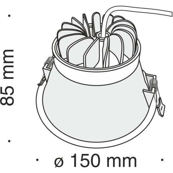 Встраиваемый светильник Technical DL039-L15W4K