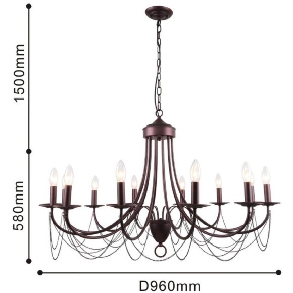 Подвесная люстра Plini 2590-12P