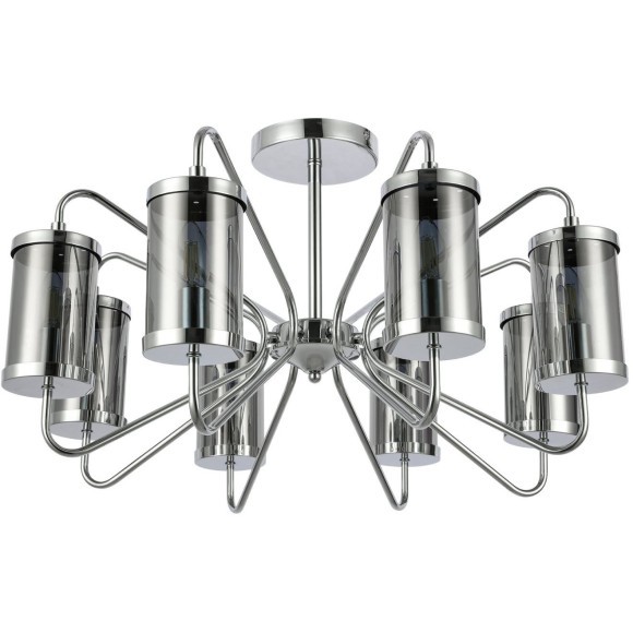 SLE102302-08 Светильник потолочный Хром/Дымчатый E14 8*40W VALIERI