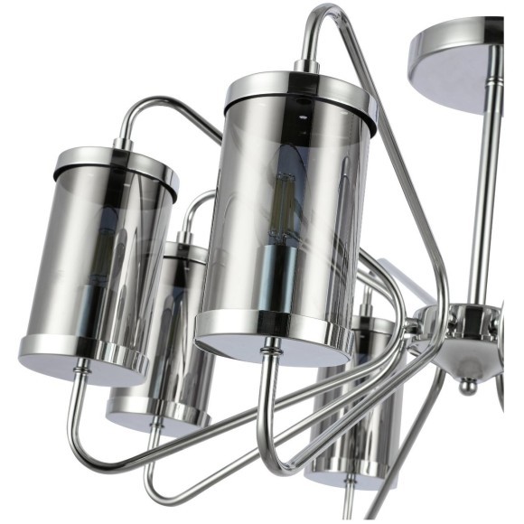 SLE102302-08 Светильник потолочный Хром/Дымчатый E14 8*40W VALIERI