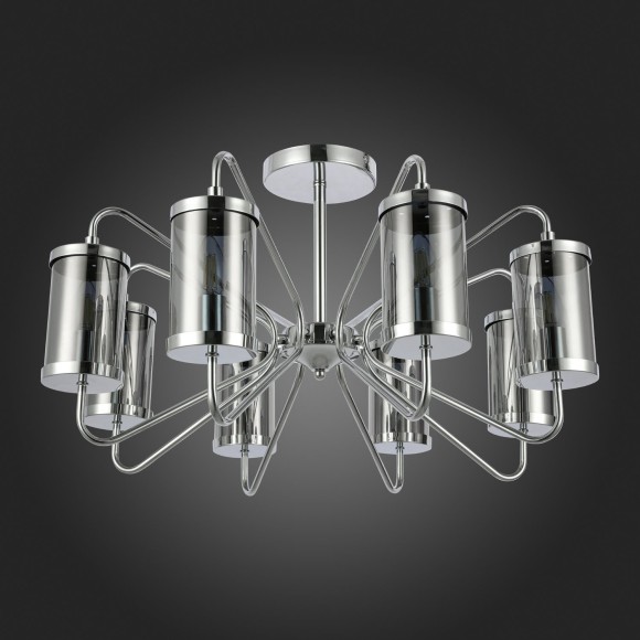 SLE102302-08 Светильник потолочный Хром/Дымчатый E14 8*40W VALIERI