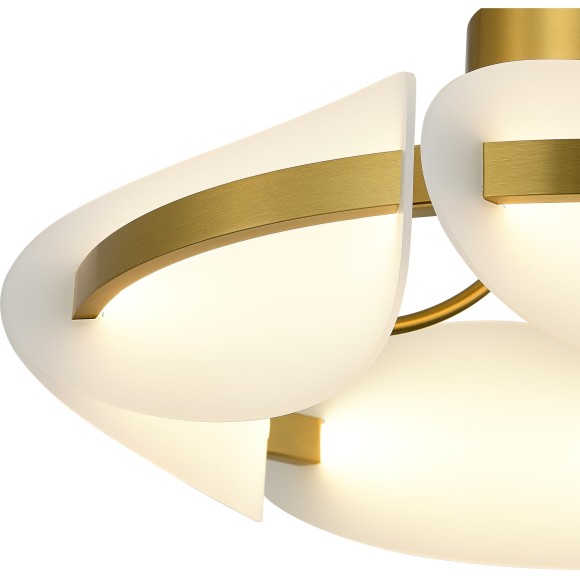 SL1304.302.45 Светильник потолочный ST-Luce латунь/белый LED 1*45W 3000K ETOILE