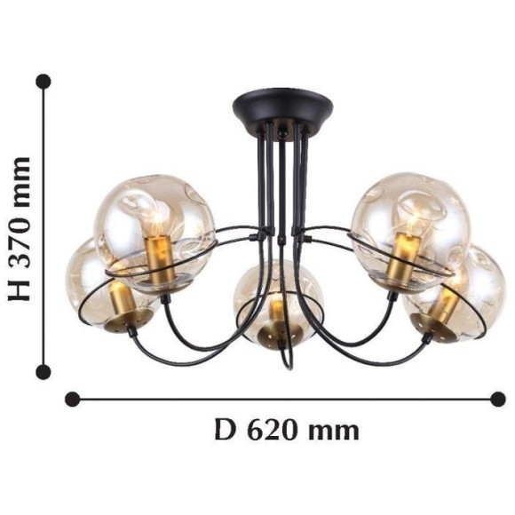 Потолочная люстра Grana 2202-5U Потолочная люстра Grana 2202-5U