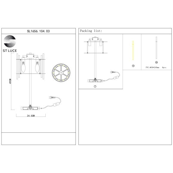SL1656.104.03 Прикроватная лампа ST-Luce Никель/Прозрачный E14 3*40W EPICA SL1656.104.03 Прикроватная лампа ST-Luce Никель/Прозрачный E14 3*40W EPICA