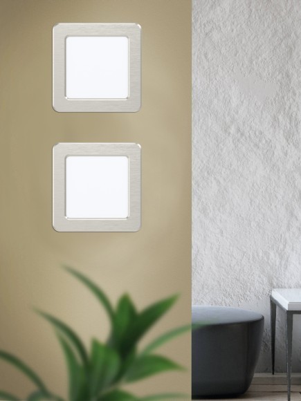 99167 Светодиодный встраиваемый светильник FUEVA 5, 5,5W (LED), 117х117, ET26, 650lm, 3000K, сталь, никель