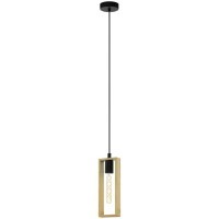 44051 Подвес LITTLETON, 1x40W(E27), L110, B100, H1100, сталь, дерево, черный, коричневый