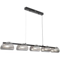 SY7057 LUSSOLE ИСЛИП Черный линейно-подвесной светильник, LED 26 Вт, 4000 К, 2300 Лм, серый акриловый рассеиватель, IP20