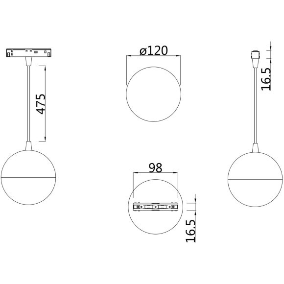 TR018-2-10W3K-W Трековый магнитный светодиодный светильник Maytoni Gravity CRI90+ 3000К 1000Лм 270° 10Вт