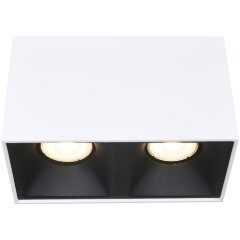 ST168.542.02 Светильник потолочный Белый GU10 2*50W IP20 L82,5xW165xH104 220V Без ламп Накладные светильники