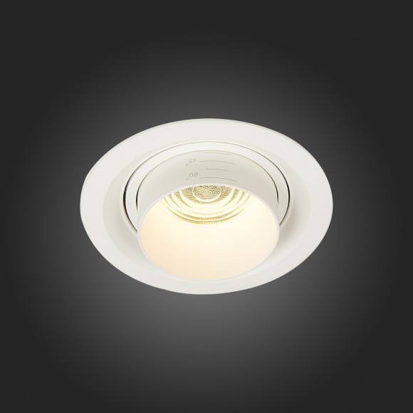 ST701.538.12 Св-к встр. Zoom Белый LED 1*12W 3000K 960Lm Ra90 15°-60° IP20 D115xH95 170-240V Встраиваемые светильники