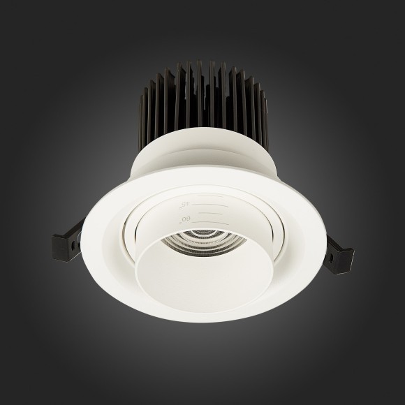 ST701.538.12 Св-к встр. Zoom Белый LED 1*12W 3000K 960Lm Ra90 15°-60° IP20 D115xH95 170-240V Встраиваемые светильники