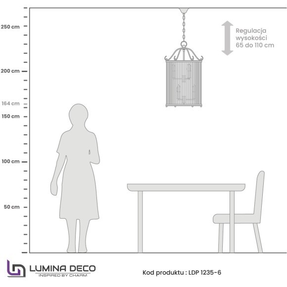 Подвесная люстра Lumina Deco Boston LDP 1235-6 CHR Подвесная люстра Lumina Deco Boston LDP 1235-6 CHR